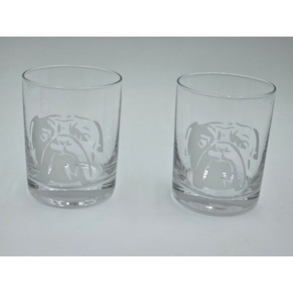 Williams Sonoma Other - Williams Sonoma English Bulldog Rocks Glasses Set Of 2